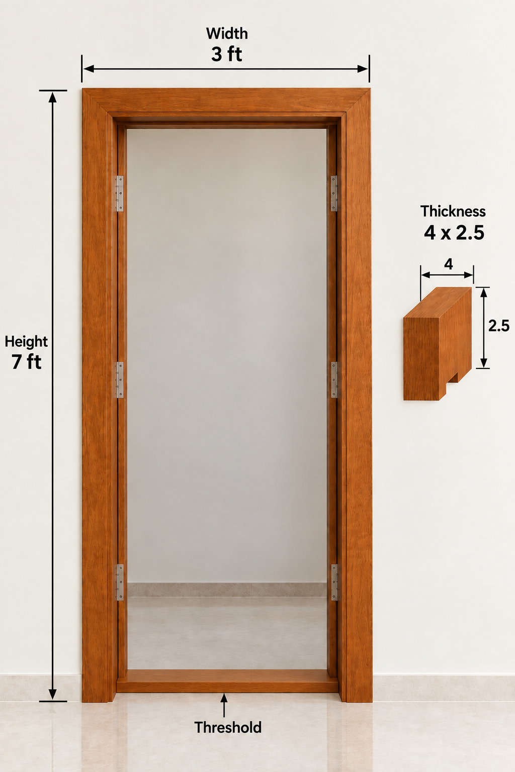 Wooden Door Frame (7x3)